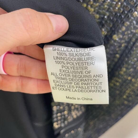 Tory Burch Silk Sequin Sheath Dress Size 0 - Picture 8 of 11